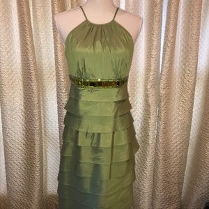 Adrianna Papell Lime Green Dress